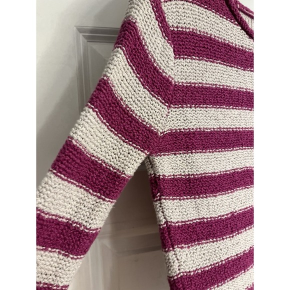 Free People Beach Sweater S Womens Loose Knit Striped Oversized Pink - Picture 4 of 8